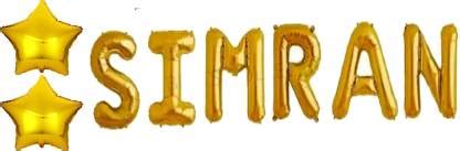 Flipkart.com | Shilpveda Solid SIMRAN Name Letters foil Balloon names ...