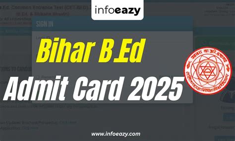 Bihar B.Ed Admit Card 2025 Out, Download Hall Ticket