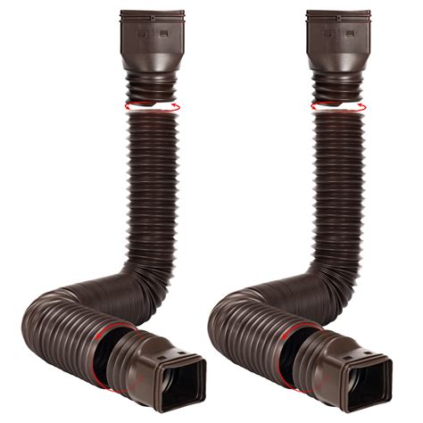 Buy KLOLKUTTA Gutter Downspout Extensions, 2 Pack Drain Spout Gutter ...