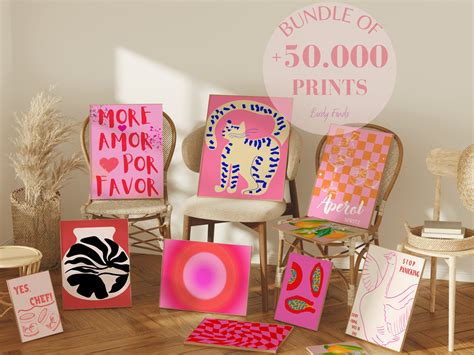 50,000 Printable Vintage Art Prints for Home Decor Eclectic Gallery Set ...