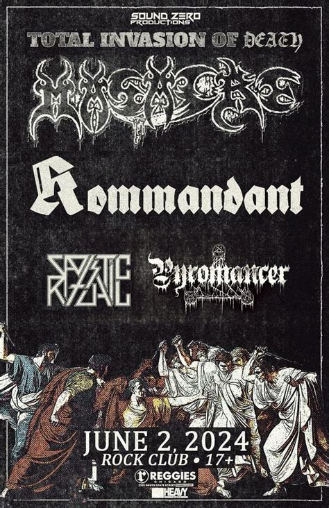 MASACRE/ KOMMANDANT/ SADISTIC RITUAL/ PYROMANCER, Reggies, Chicago ...