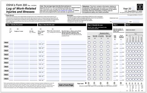 Osha Form 300a Printable - King Printables