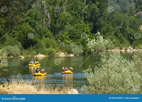 Rafters on the American River Stock Photo - Image of water, still: 28414932