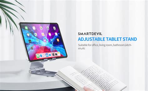 SMARTDEVIL Tablet Stand Phone Holder for 4-12.9" Adjustable Desk Holder ...