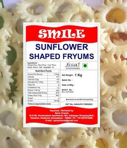 Smile Ready to Fry Sunflower Shaped Fryum’s Fryums Price in India - Buy ...