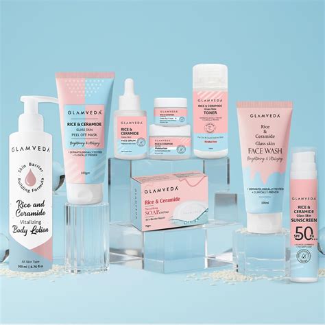 Glamveda Korean Rice & Ceramide 9 Step Skincare Routine For Women & Men ...