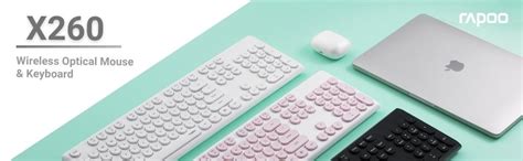 Rapoo X260 Keyboard and Mouse Combo Wireless Desktop Keyboard - Pink ...