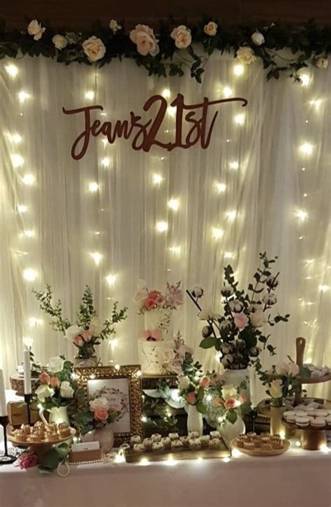 Jean’s 21st | Birthday party 21, 21st party decorations, 21st birthday ...