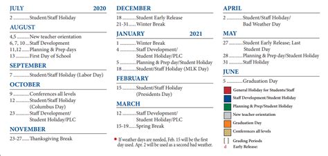 Northwest Elementary - School District Instructional Calendar ...