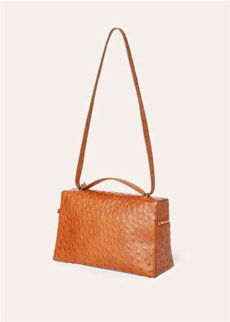 Extra Bag L27 in Ostrich Leather Sand Haze | Loro Piana