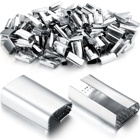 Buy Blulu 2000 Pcs Packaging Strapping Open Serrated Seals for 1/2 ...