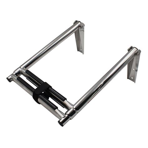 Buy Boat Ladder 2 Step Pontoon Boarding Ladder, Foldable Stainless ...
