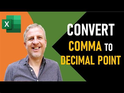 How to Convert Comma to Decimal Excel 的图像结果