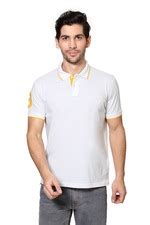 Buy Men White Solid Polo Neck Collar T-shirt Online - 163201 | Peter ...