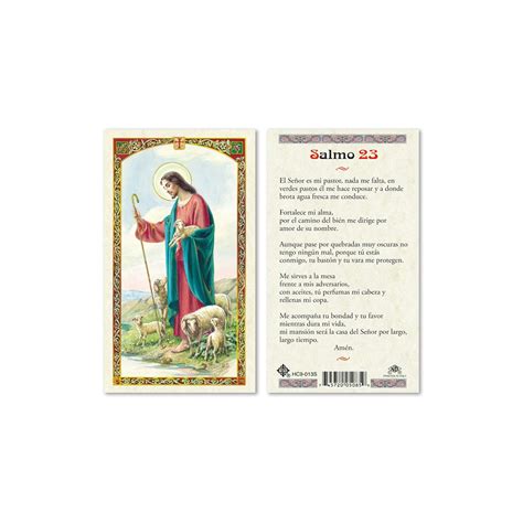 Oracion al Buen Pastor Salmo 23 Laminated Prayer Cards - Pack of 25- in ...