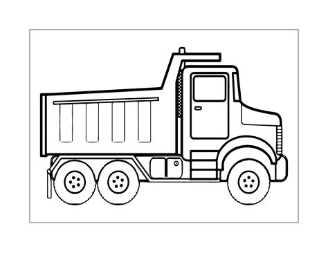 Dump Truck Coloring Pages - Printable Coloring Pages. FREE