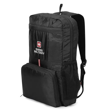 SWISS MILITARY Foldable Backpack: Lightweight 13.2L Water-Resistant Bag ...