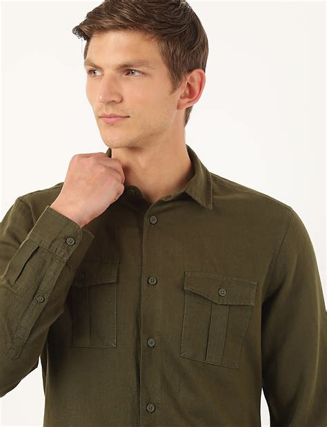 Buy Linen Mix Plain Spread Collar Shirt at Marks & Spencer
