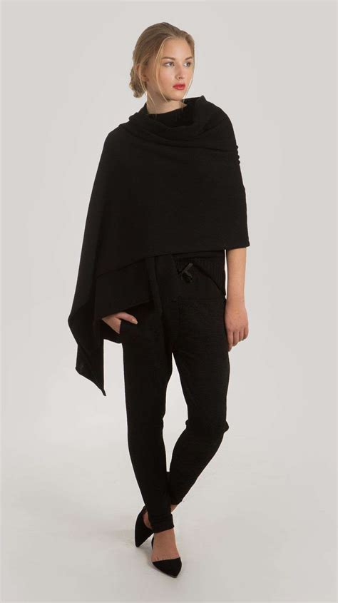 Black cashmere scarf KIM - 70 x 220 cm / 27 x 86 inches - Krista Elsta