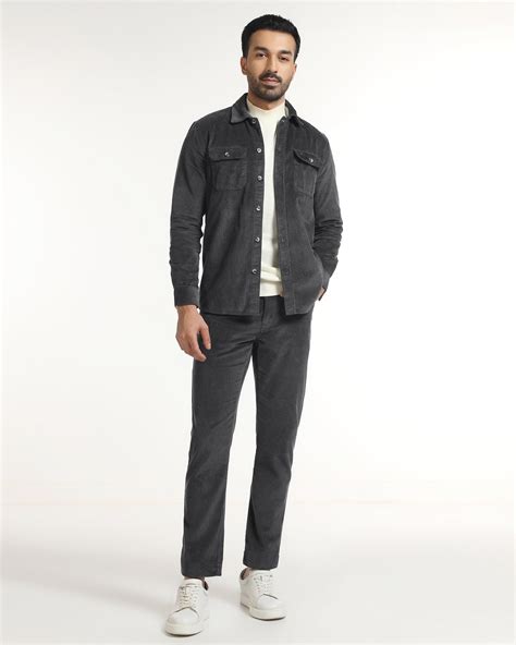 Buy Dark Grey Solid Shirt Online at Blackberrys