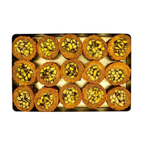Pistachio Rolled Kadaif , 15 pieces - 2.6lb - 1.2kg