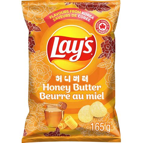 Lay's Honey Butter Chips, Korean-Inspired Sweet and Savory Flavor, 5.8 ...