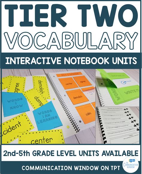 Tier Two Academic Vocabulary Interactive Notebooks and Freebie ...