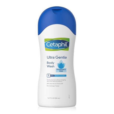 Cetaphil Ultra Gentle Body Wash, Fragrance Free, Sensitive Skin, All ...