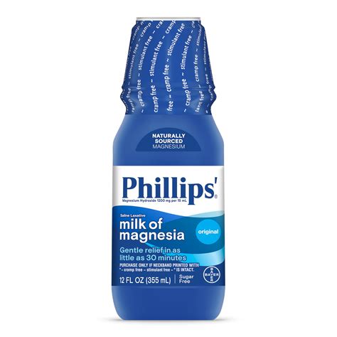 Buy Milk of Magnesia Phillips Original Flavor Saline Liquid, 12 Fl Oz ...