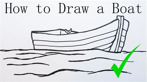 How to Draw a Boat - VERY EASY WAY - For Kids - YouTube