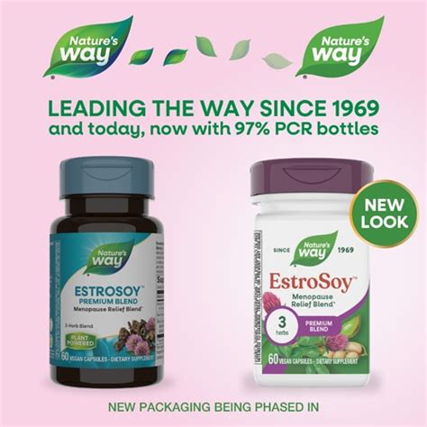 Nature's Way EstroSoy Premium Blend - Black Cohosh Extract - Red Clover ...