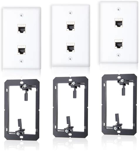 Amazon.com: ULXIOM Ethernet Wall Plate 1 Port with RJ45 Keystone Jack ...