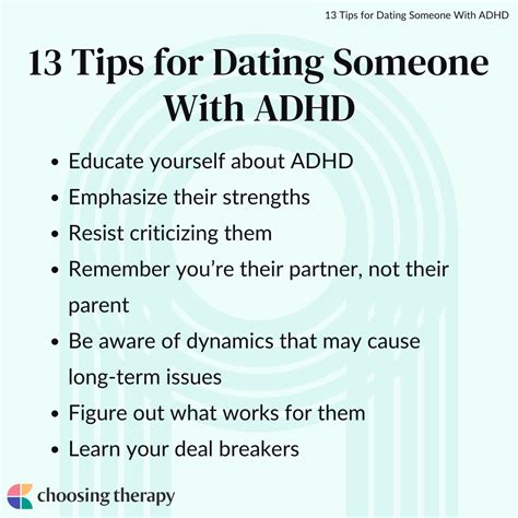 13 Tips for Dating Someone With ADHD