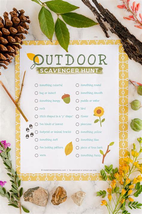 Outdoor Scavenger Hunt - Made To Be A Momma