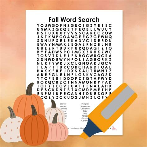 Printable Fall Word Games Printable Games & Decor For Baby & Bridal