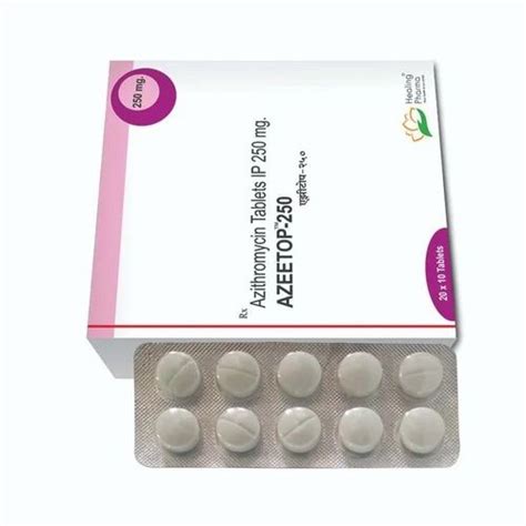 Antibiotic Medicine - Azeetop - Azithromycin Tablets IP 250 Mg ...
