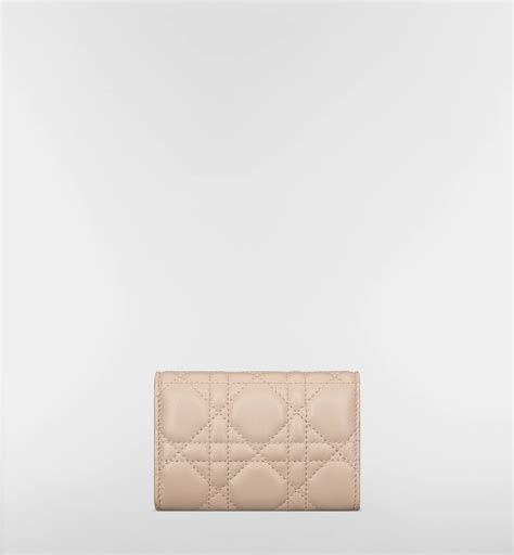 My Dior Glycine Wallet Powder Beige Cannage Lambskin | DIOR