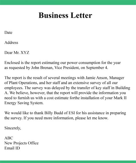Business Letter 范文 的图像结果