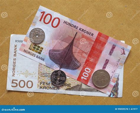 Norwegian Krone Notes and Coins, Norway Stock Photo - Image of norway, banking: 99059578