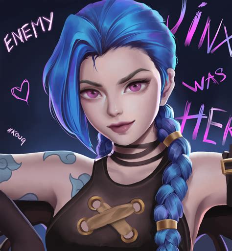 jinx and arcane jinx (league of legends and 1 more) drawn by kouq98 ...
