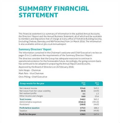 Financial Statement 的图像结果