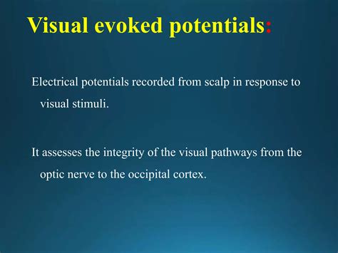 Visual evoked potential and BAER | PPTX