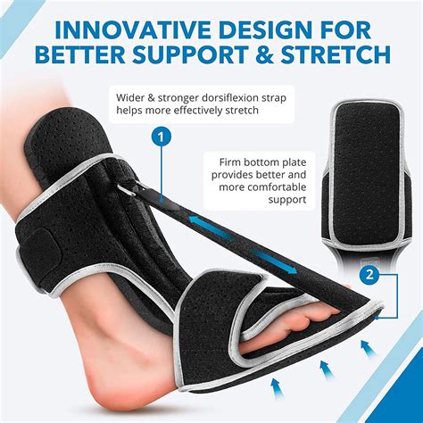 MKay Upgraded Adjustable Plantar Fasciitis Night Splint - Relief for ...