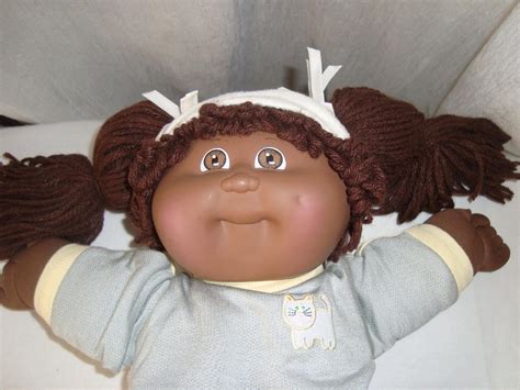 Authentic Original Cabbage Patch Kids Black Brown Skin Doll Baby Girl ...