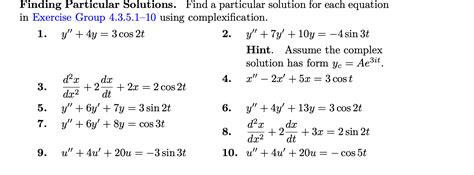 Image result for Particular Solution Examples