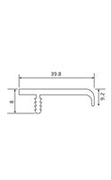JMB-41 Chrome Finish Edge Handle Profile - 3000x40 mm | JMB-41 Chrome ...