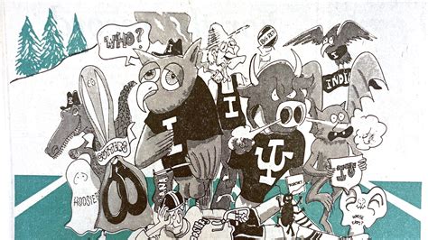 Indiana University mascots: Bison, Mr. Hoosier Pride, Ox the Bulldog