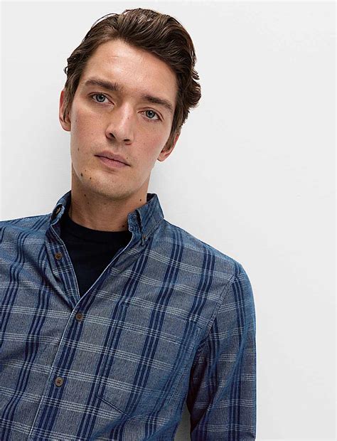 Buy Pure Cotton Check Corduroy Shirt at Marks & Spencer