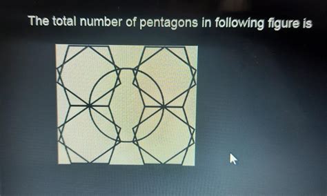The total number of pentagons in following figure is - Brainly.in