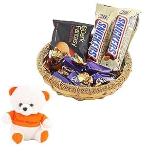 SFU E Com Happy Treat Combo | Valentine Love Teddy Bear With Chocolate ...